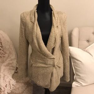 Button wrap blazer jacket